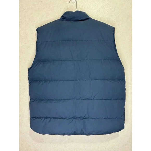 CABELAS Mens Blue Premier Northern Goose Down Puffer Vest Fleece Lined XL Tall - Picture 6 of 8
